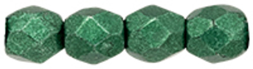 3mm Fire Polished - Saturated Metallic Martini Olive