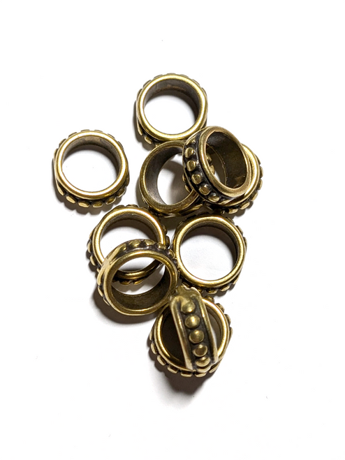 10mm Round Dots Spacer Antique Brass