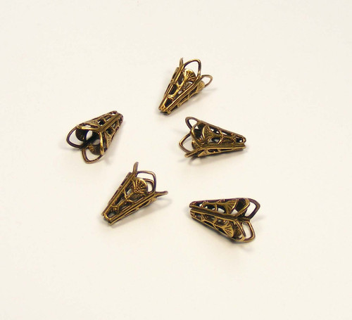 Filigree Cone/Cap - Oxidized Brass