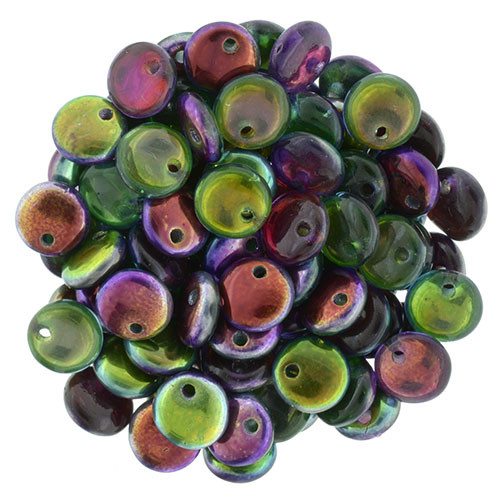 6mm Lentil - Marea Peacock/Gold