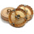 18mm Camel Flower with Silver Accents Button 
