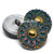 18mm Collarette Flower Vitrail Medium with Gold Button