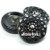 18mm Mandala Black/Silver Button