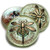 18mm Dragonfly Honeydew AB Button