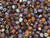 4mm Fire Polished - Etched Crystal Glittery Bronze