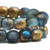 3mm Druk - Baby Blue / Etched AB Gold (100 pcs)