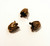 Petite Tulip End Caps - Oxidized Brass
