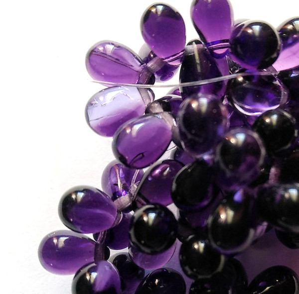 4X6mm Drops - Purple Pansy