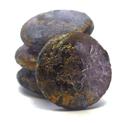 12mm Lentils - Etched Grape Gold