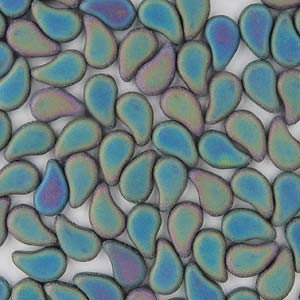 Paisley Duos - Jet Green Iris Mat