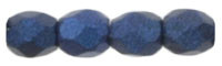 3mm Fire Polished - Metallic Suede Blue