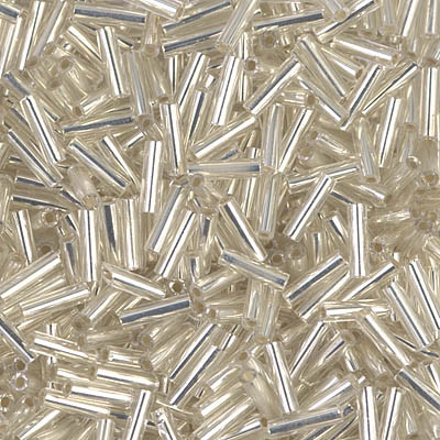 Bugles 6mm - Silver Lined Crystal