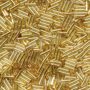 Bugles 6mm - Silver Lined Gold