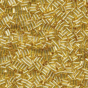 Bugles 3mm - Silver Lined Gold