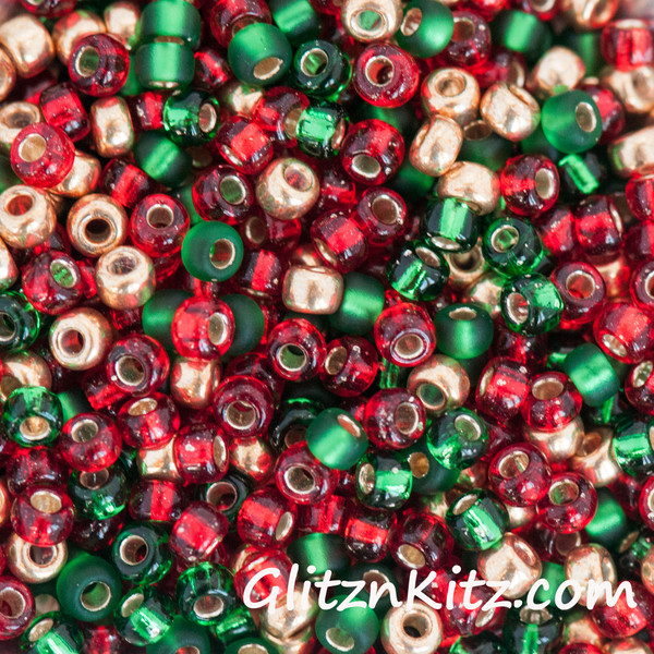 Christmas Morning - Sz 11 Sead Bead Mix