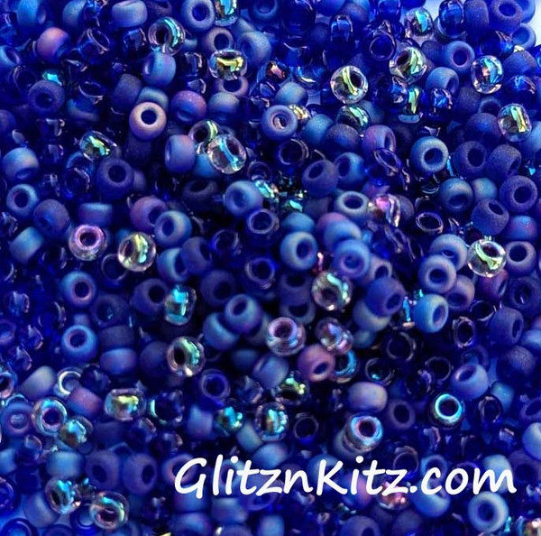 Craving Cobalt - Sz 11 Sead Bead Mix