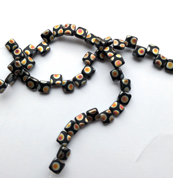 6mm 2H Tile - Opaque Jet Marea Dots