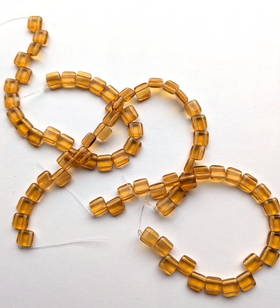 6mm 2H Tile - Amber Transparent 