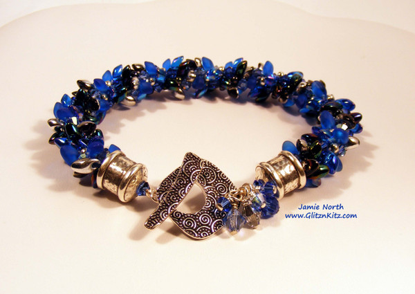 Sample - Bead-It-Up Sassy Sapphire Kumihimo Bracelet