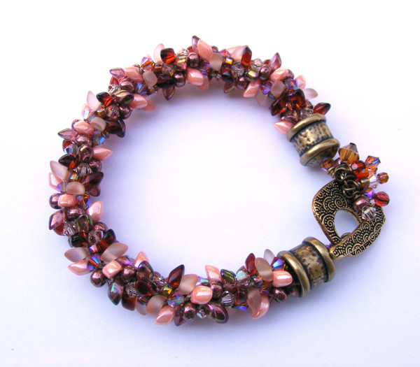 Sample - Bead-It-Up Salmon Kumihimo Bracelet