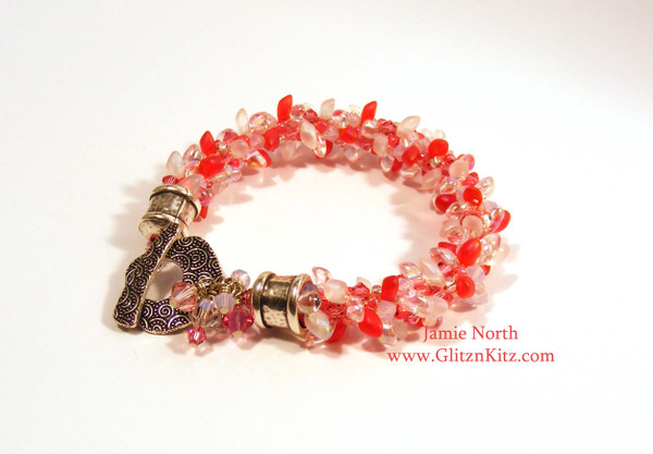 Sample - Bead-It-Up Tickled Pink Kumihimo Bracelet