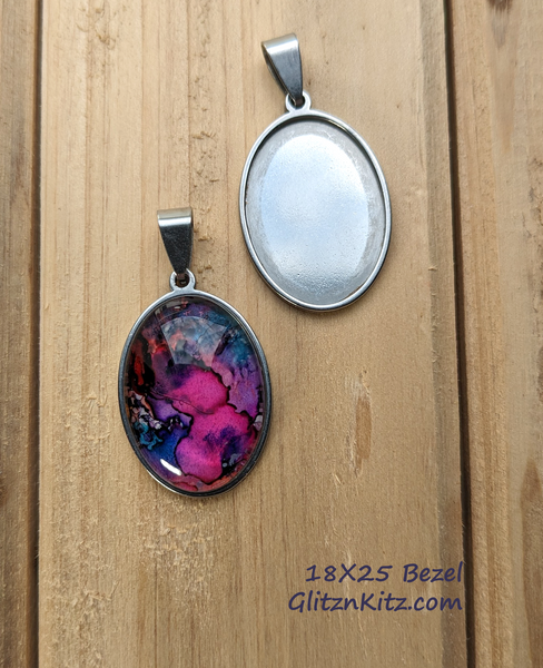 18X25 Stainless Steel Bezel with Flexible Loop