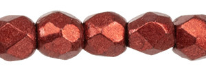 3mm Fire Polished - Saturated Metallic Merlot