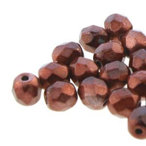 4mm Fire Polished - Metalust Burnt Copper 