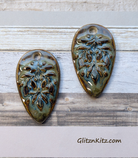 Ceramic Organic Earthy Pendant (1) 