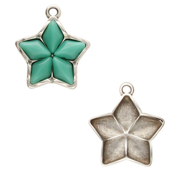 Cymbals Stomio - GemDuo Pendant Setting Antique Silver