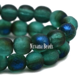 3mm Druk - Emerald/Metallic Blue (100 pcs)