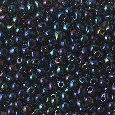 Drops 3.4mm - Metallic Dark Blue Iris