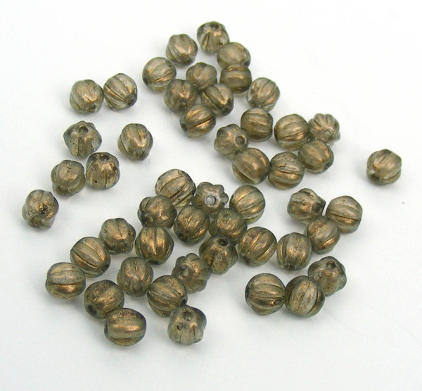 5mm Melon Beads - Halo Linen
