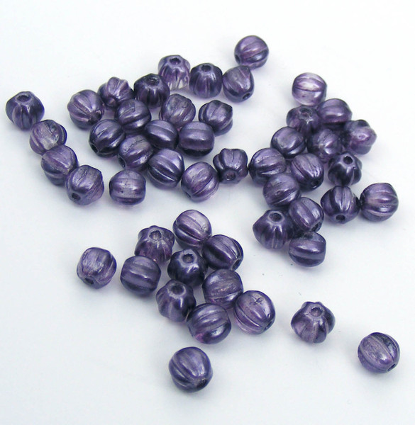 5mm Melon Beads - Lavender Satin