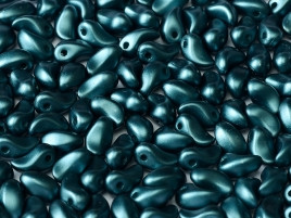 6X8 Petals - Alabaster Pastel Petrol