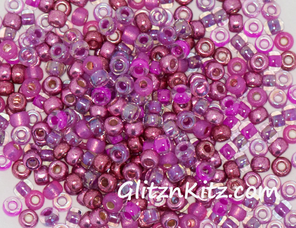 Precious Pinks - Sz 8 Seed Bead Mix