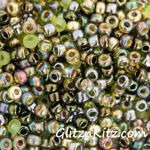 Zesty Olive - Sz 8 Seed Bead Mix