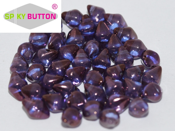 Spiky Button - Crystal Lila Vega Luster