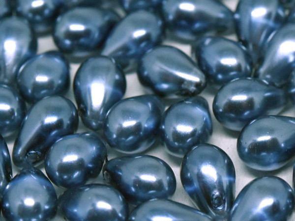 6X9mm Drops -  Grey-Blue