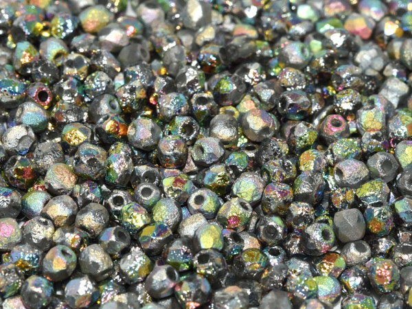 3mm Fire Polished - Etched Cry Vitrail Full