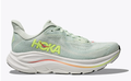 W Hoka Clifton 10 Wide Sea Glass/Neon Flame