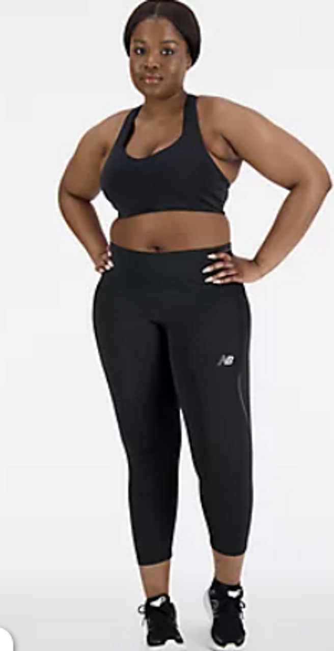 W New Balance Impact Crop Black - Runzone