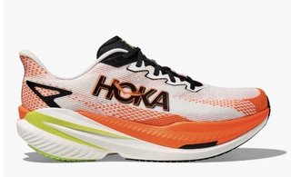 M Hoka Mach X 3 White/Neon Tangerine