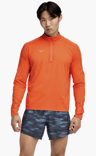 M Hoka Glidetech 1/4 Zip  Lava
