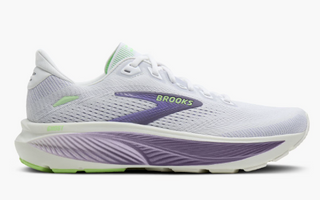 W Brooks Ghost 18 White/Purple Hebe/Green