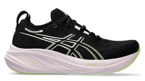 W Asics Gel Nimbus 26 Black/Neon Lime