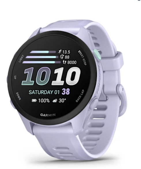 A Garmin Forerunner 70 Cool Lavender