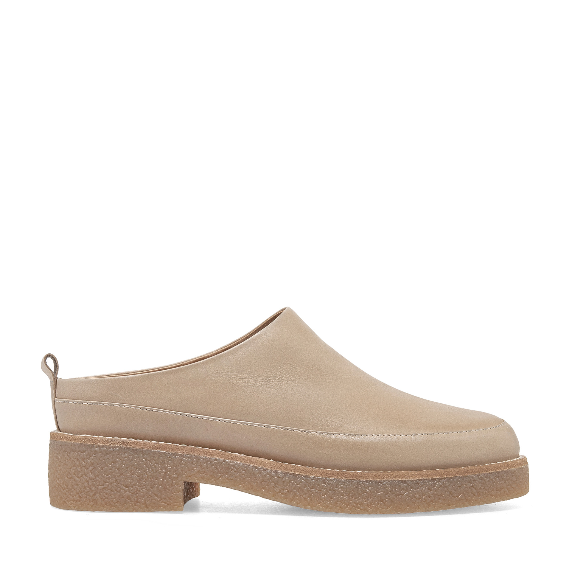 ARC CLOG MULES IN THYME GREEN SUEDE