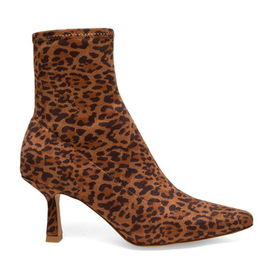 Tan Leopard Stretch Microsuede