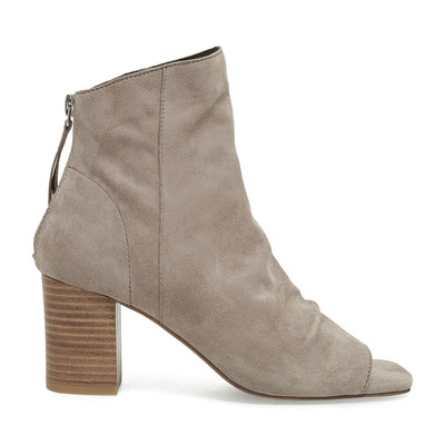Louise et Cie Tandy Moto Round Toe Block Heel Ankle Boots BURNT TAWNY Mid  Calf (STORM GREY, 8)